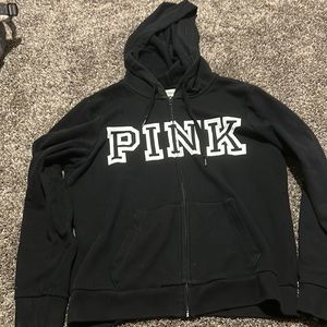 Women’s black pink zip up size medium